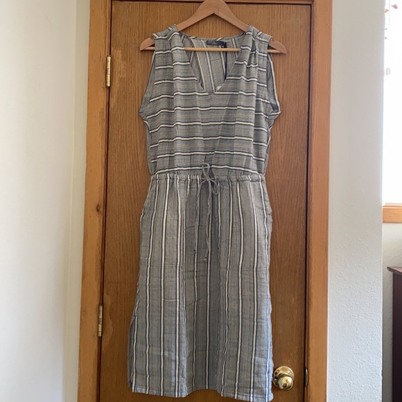 PRANA • NWT! “Ecotropics” Organic Cotton Sleeveless Dress - Stellar Stripe - M - Picture 2 of 16